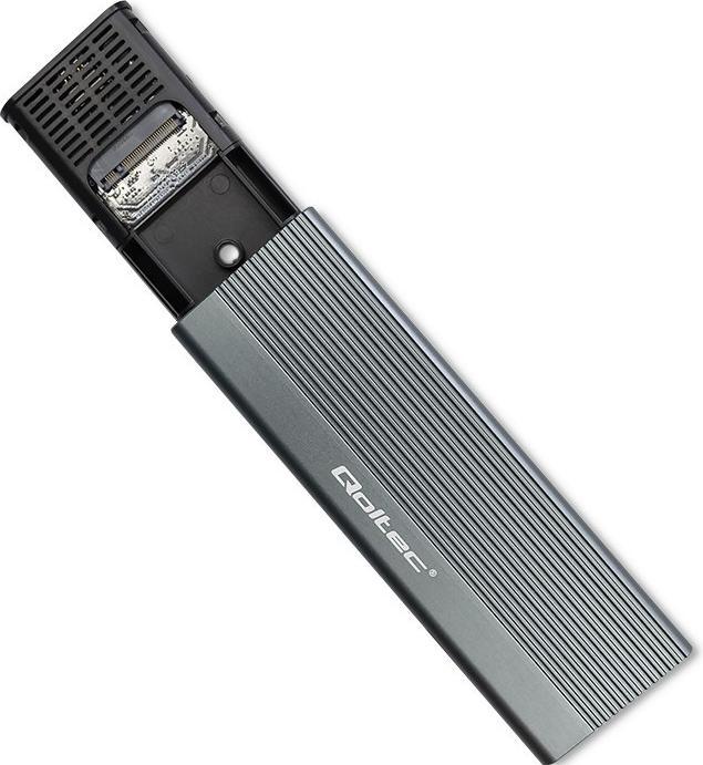 Image du produit Qoltec 52267 Boîtier | Disque SSD M.2 | SATA | NGFF| USB-C | Super vitesse | 2 TB | Gris (M.2)