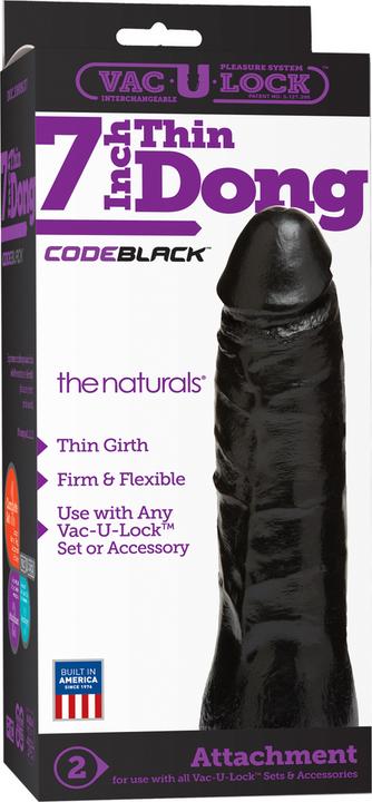 Image du produit Doc Johnson CodeBlack - The Naturals - 7" Thin Dong