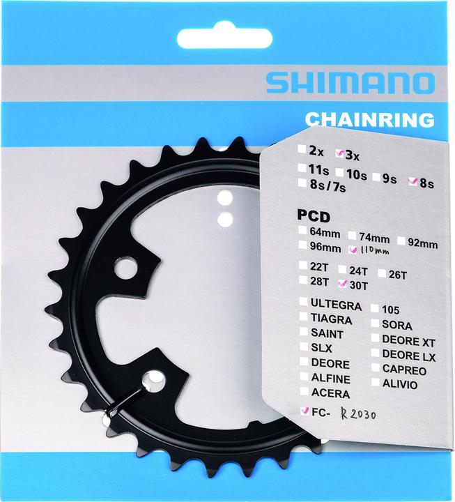 Produktbild Shimano Kettenblatt FC-R2030 30 Zähne MR (30)