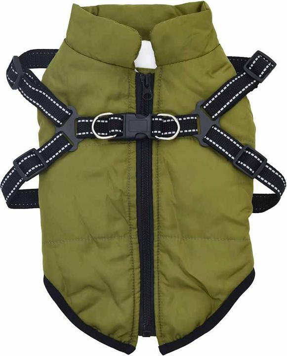 Immagine prodotto VidaXL Cappotto per cani con pettorina Impermeabile Riflettente (32, Cappotto per cani)