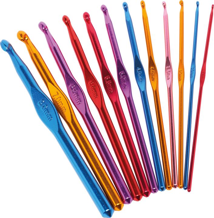 Immagine prodotto VBS Set di uncini per uncinetto "2 mm - 8 mm", 12 pezzi.