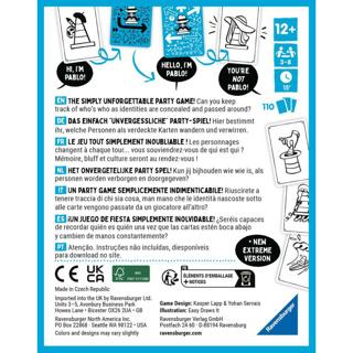 Label énergétique Ravensburger 24685 That's not a hat - Incognito - Jeu de cartes pour 3-8 personnes (Allemand, Italien, Néerlandais, Français)
