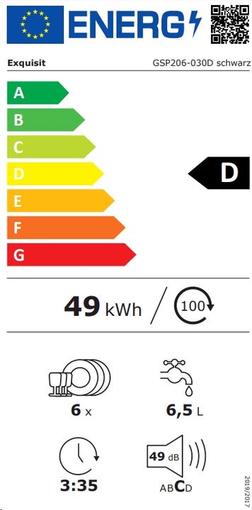 Label énergétique Exquisit GSP206-030D