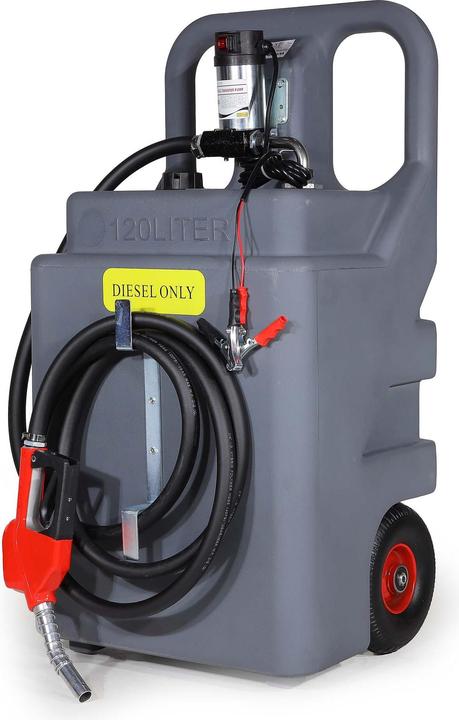Actual product image Wiltec 120l mobile tank system 12V pump fuel tank diesel filling station
