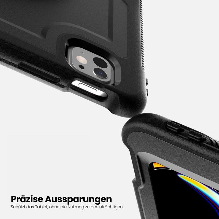 Produktbild RPD iPad Pro 11” 5. Gen. (M4, 2024) - - HEX-S FE, Rugged TPU Case mit Handstrap, schwarz (iPad Pro 11 2024 (5. Gen))