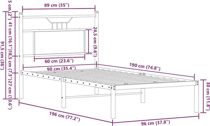 Produktbild VidaXL Polana (90 x 190 cm)
