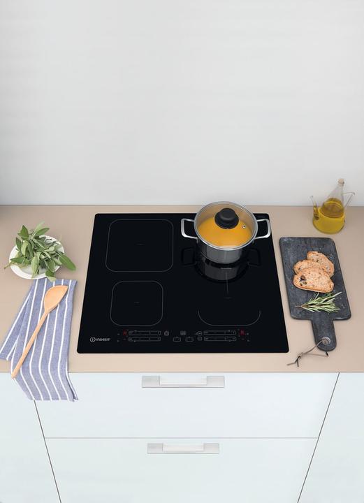 Produktbild Indesit IB 65B60 NE Schwarz Integriert 59 cm Zonen-Induktionskochfeld 4 Zone(n)