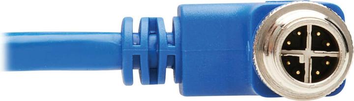 Image du produit Eaton M12 X-Code Cat6 1G UTP CMR-LP Ethernet Cable Right-Angle M12m/RJ45m IP68 PoE Blue 2m (UTP, CAT6, 2 m)