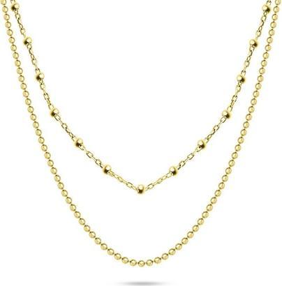 Brilio Silver - Fashion Double Gold Plated Necklace NCL103Y