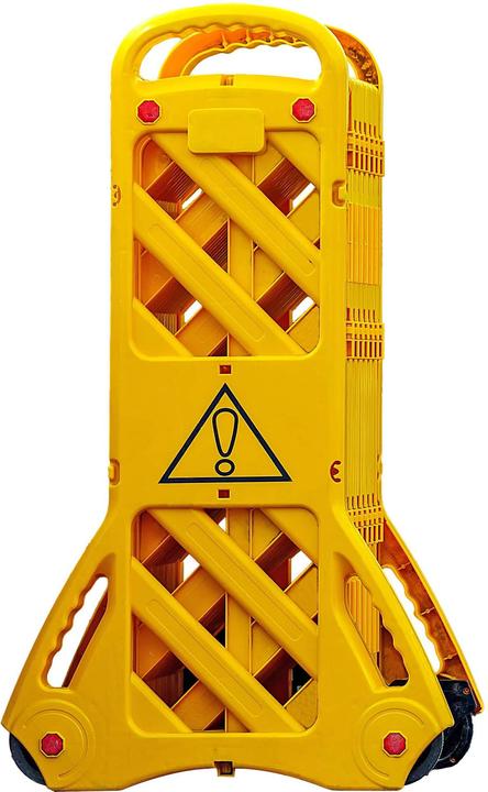 Wiltec appareil mobile barrière plastique pliable clôture mobile 3,9m rouleaux barrière