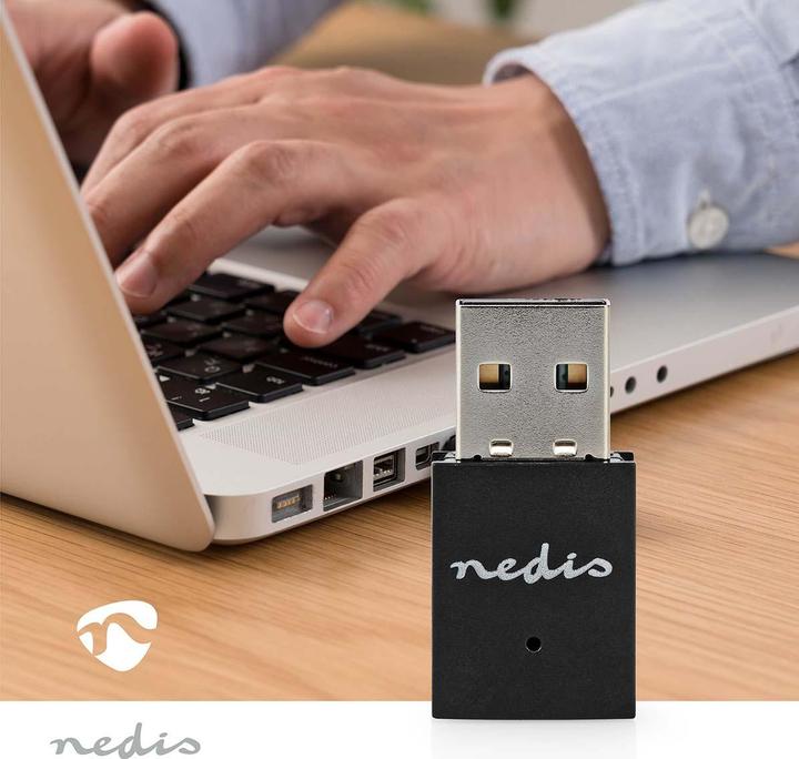 Immagine prodotto Nedis Dongle di rete | Wi-Fi | N300 | 2,4 GHz | USB2.0 | Velocità Wi-Fi totale: 300 Mbps | Windows 10 / (USB)