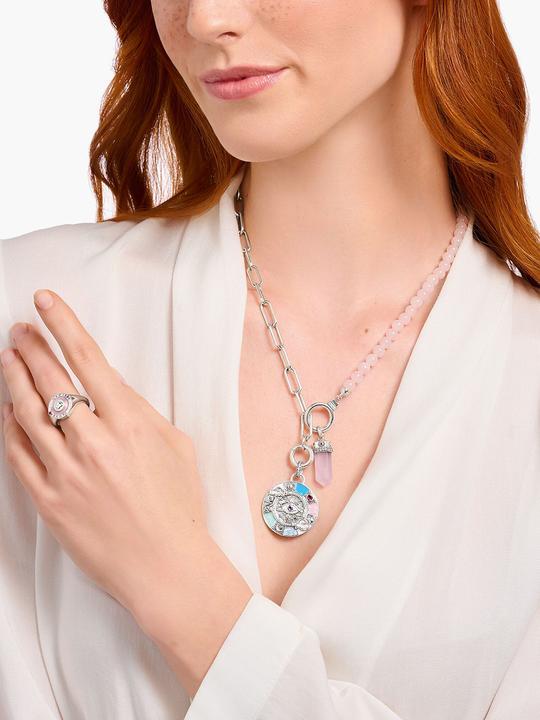 Actual product image Thomas Sabo Pendant with rose quartz crystal silver (925 silver)