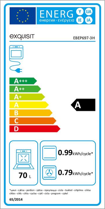 Etichetta energetica Exquisit EBEP 697-3 H