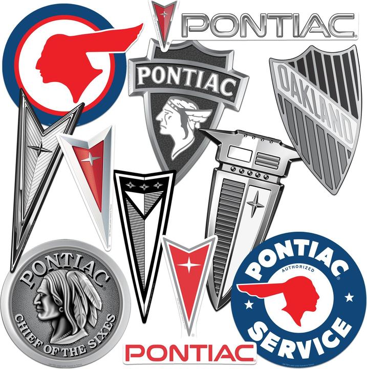Pontiac Logo Aufkleber Deluxe 50erPack Vinyl