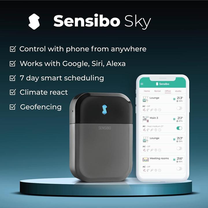 Actual product image Sensibo Sky air conditioner remote control, grey/black