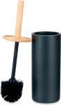 Actual product image Berilo high resin toilet brush holder with black bamboo t