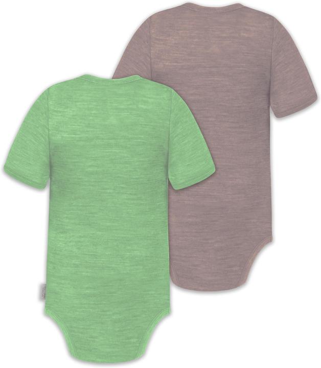 Image du produit Normani Lot de 2 bodies manches courtes bébé mérinos "Tihoi" - 9317 (80)
