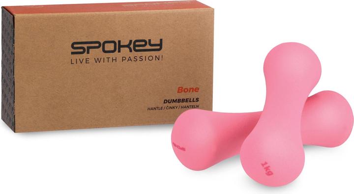 Actual product image Spokey Dumbbell Set Bone, 1 kg, Pink (2 x 1 kg)
