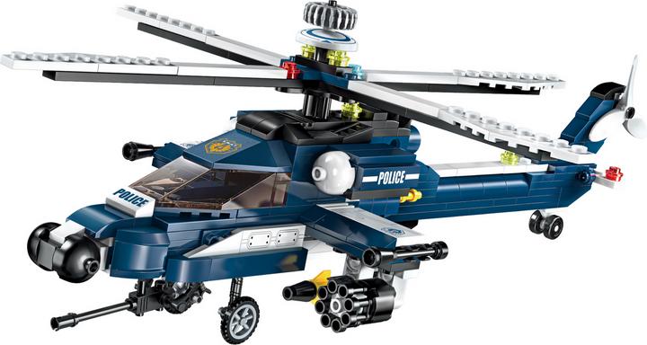 Produktbild Qman Polizei Helikopter 8 in 1