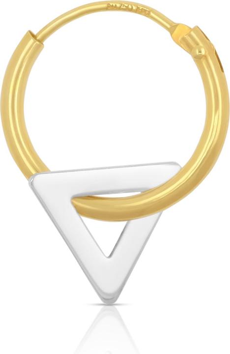 Immagine prodotto Muau Singola creola con triangolo (750, Oro bianco, Oro giallo 18 K)