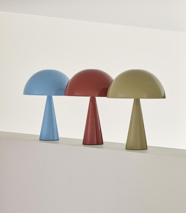 Image du produit Hübsch Mush Mini lampe de table Light Blue/Brown (E14)