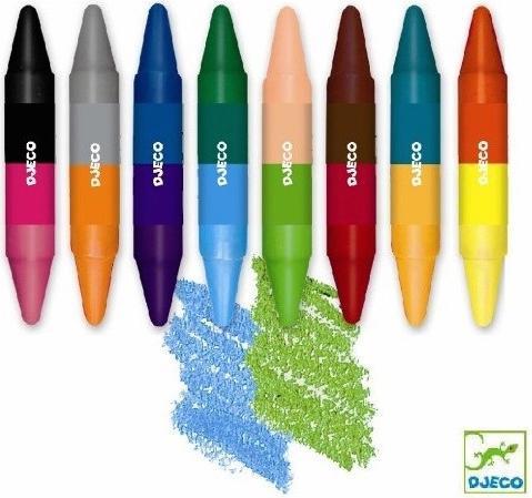 Actual product image Djeco Wax crayon colors (Multicoloured, 8 x)