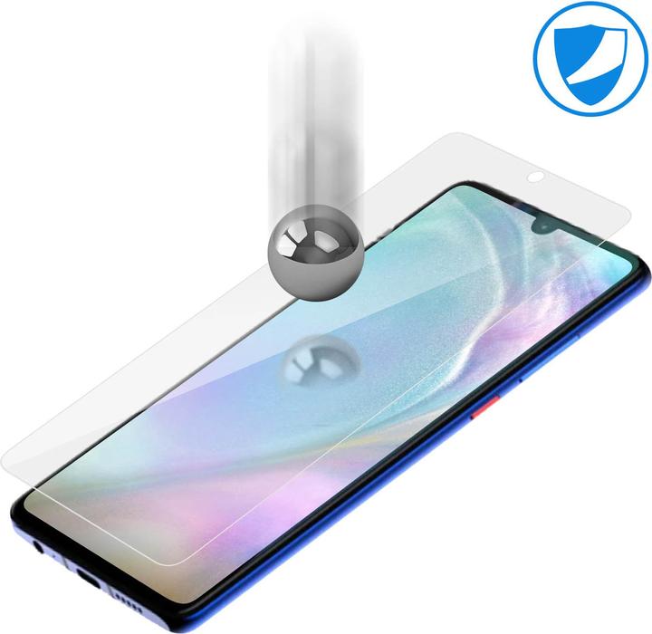 Actual product image Avizar Crystal clear film, glass screen protector (1 Piece, Huawei P30)