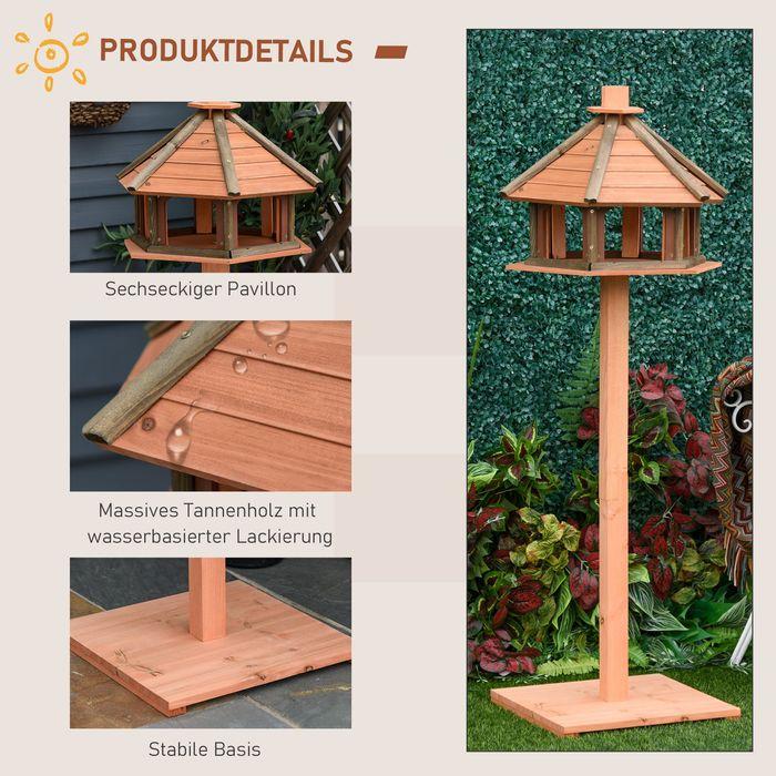 Actual product image Swisshandel24 Bird house Bird feeder Wooden bird mansion Feeding house Bird stand Bird table bird house Spielsta