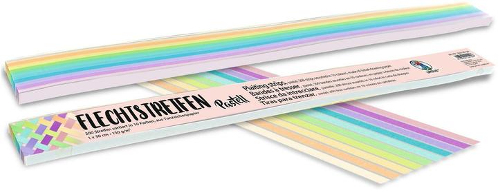Produktbild Ursus Bastelpapier 200 Stück, Flechtstreifen Pastell (130 g/m², 200 x)