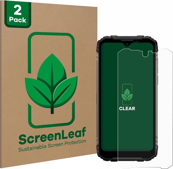 Actual product image ScreenLeaf Protective film sustainable screen protector screen protector film clear transparent (2 Piece, Doogee S96 Pro)