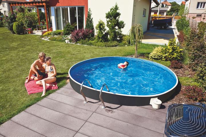 Actual product image Azuro 3,6 x 1,2m, RATTAN - without ladder and filter, with off-axis holes (360 x 120 cm)