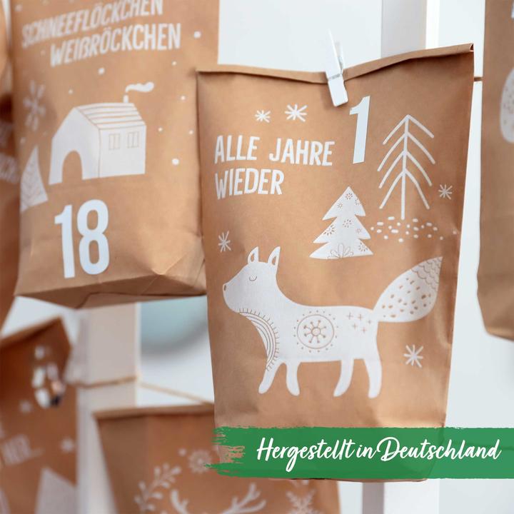 Actual product image Papierdrachen Craft set 24 printed bags