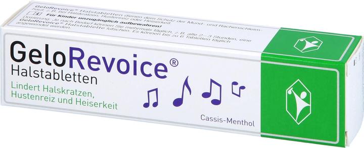 Actual product image GeloRevoice Throat Lozenges Cassis-Menthol, 20 tablets (20 Piece)