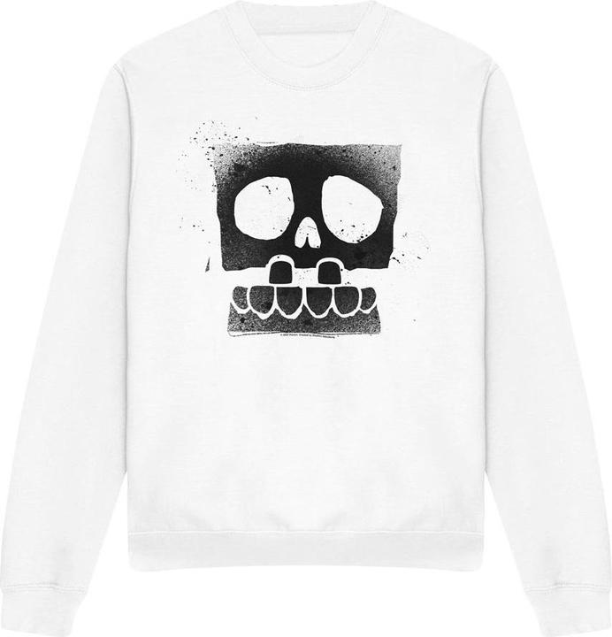 Actual product image Spongebob Squarepants Unisex Adult Skull Spray Sweatshirt (XXL)