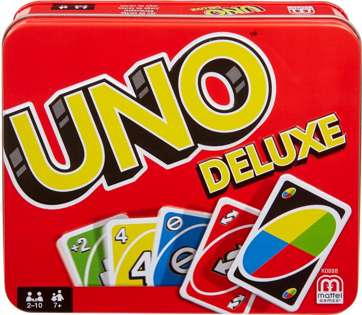 Mattel Games Uno Kartenspiel Deluxe in Metalldose (Deutsch, Französisch, Italienisch)