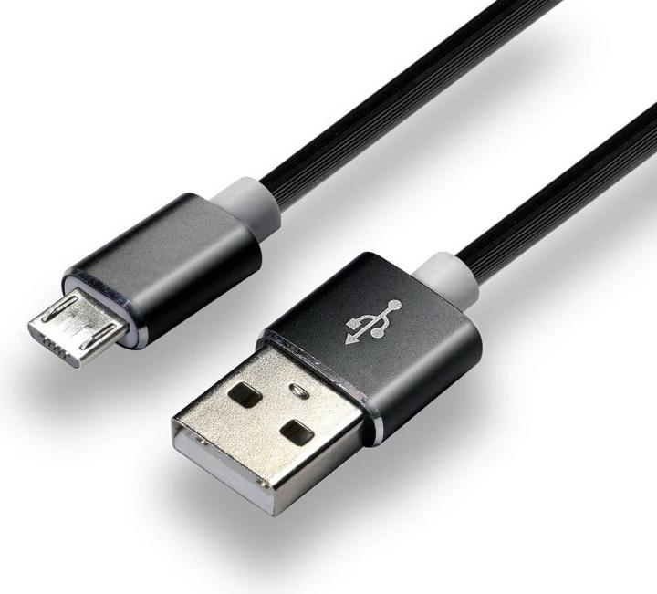 Produktbild Everactive micro USB Kabel 1m - Schwarz Silikon Schnellladefunktion 2.4A - CBS-1MB (1 m, USB 1.0)