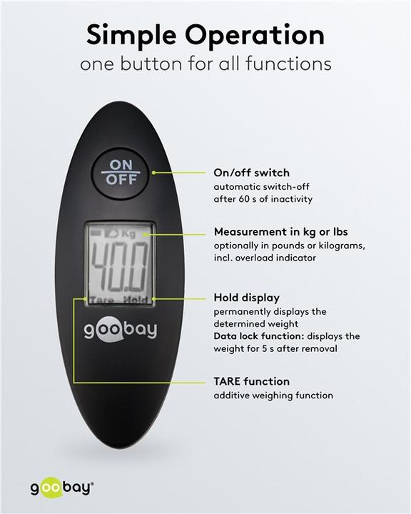 Actual product image Goobay Digital luggage scale (Luggage scale)