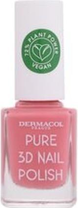 Dermacol Natural nail polish Pure 3D (Nail Polish) 11 ml - Shade: 02 Absolute White (02 Absolute White)