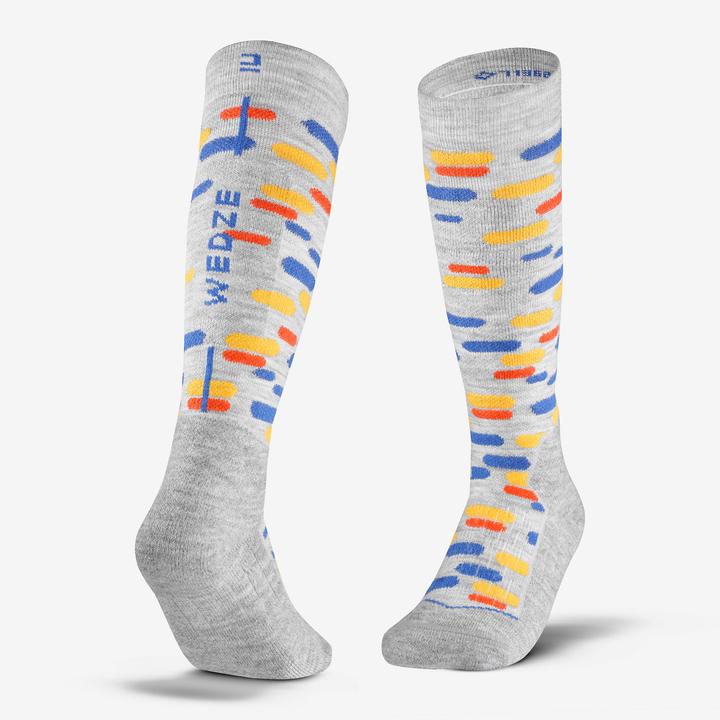 Actual product image Wedze Ski and snowboard socks for children - 100 designs (35, 38)