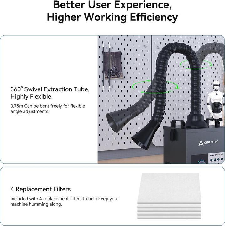 Actual product image Creality Portable smoke extraction with filter (Cleaning)