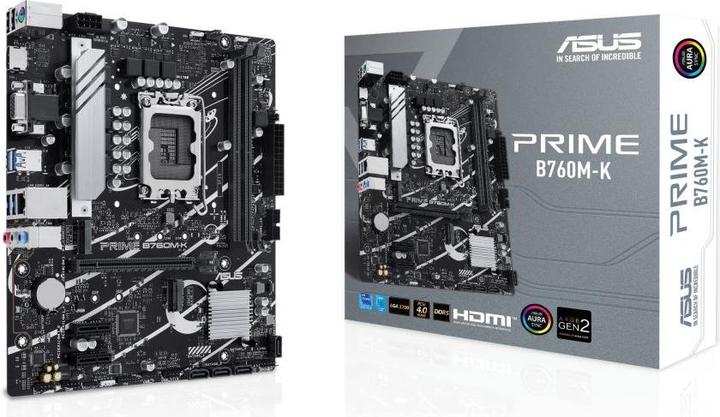 Actual product image ASUS PRIME B760M-K (LGA 1700, Intel B760, mATX)
