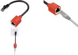 Produktbild LogiLink Geräteschutzadapter für RJ45-Anschlüsse (Break-Away-Adapter) (SFTP, CAT6a, 0.20 m)
