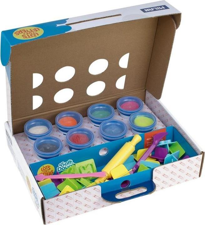 Actual product image Modelling clay with accessories Letters 8 coloured in