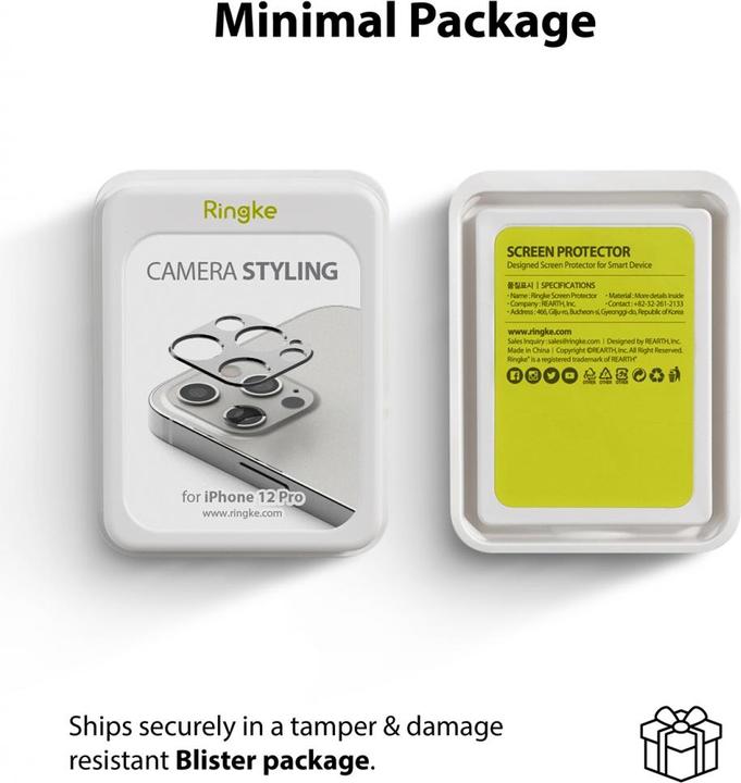 Immagine prodotto Ringke iPhone 12 Pro/12 Pro Max Fotocamera Styling isola protettiva Grigio (1 Pezzo/i, Apple iPhone 12 Pro, Apple iPhone 12 Pro Max)