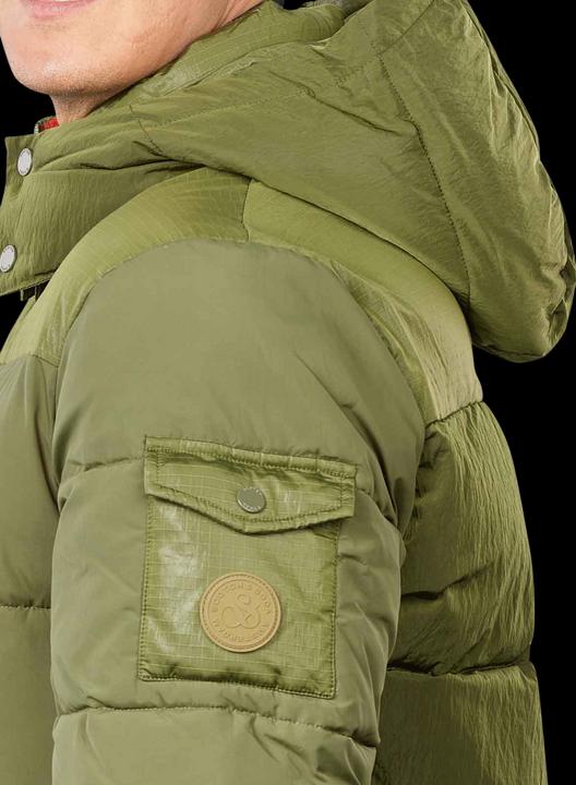 Actual product image Scotch & Soda Mid Length Puffa Jacket Fabric Mix Green (M)