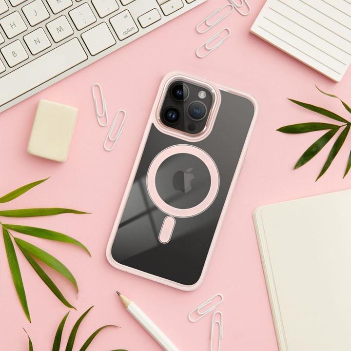 Produktbild OEM Back panel cover COLOR EDGE MAG COVER case compatible with MagSafe for IPHONE 15 Pro pink (Apple iPhone 15 Pro)