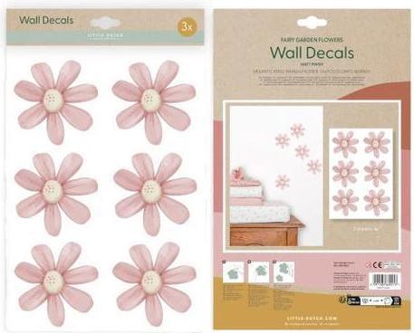 Actual product image Little Dutch Wandaufkleber Blumen Fairy Garden 3 Bögen