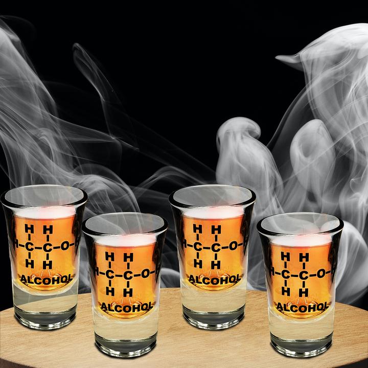 Image du produit Mad Monkey - Verres à shot avec formule à l'alcool 4 pcs. (0.50 dl, 4 x, Verre à fusil)