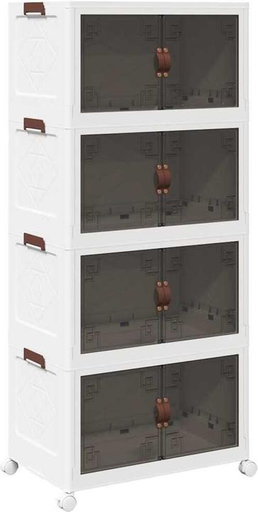 Actual product image VidaXL Storage box with wheels Stackable 4-tier 75L 65 x 40 x 145cm (75 l)