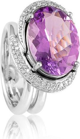 Produktbild Breuning RING - E.AMETHYST/Brill. 0,381 Ct. H/si (48, 585/14 K Gold)